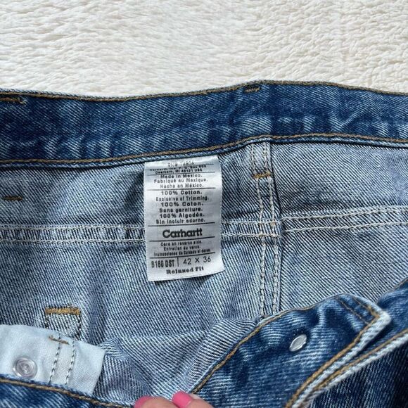 Carhartt Mens Relaxed Fit Denim Jeans - Picture 4 of 8